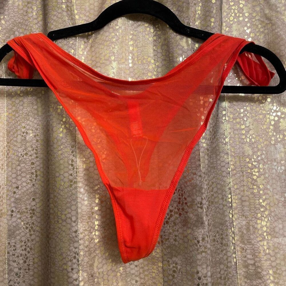 SKIMS Fits Everybody Sheer Mesh Panty Red Poppy 4X NWT